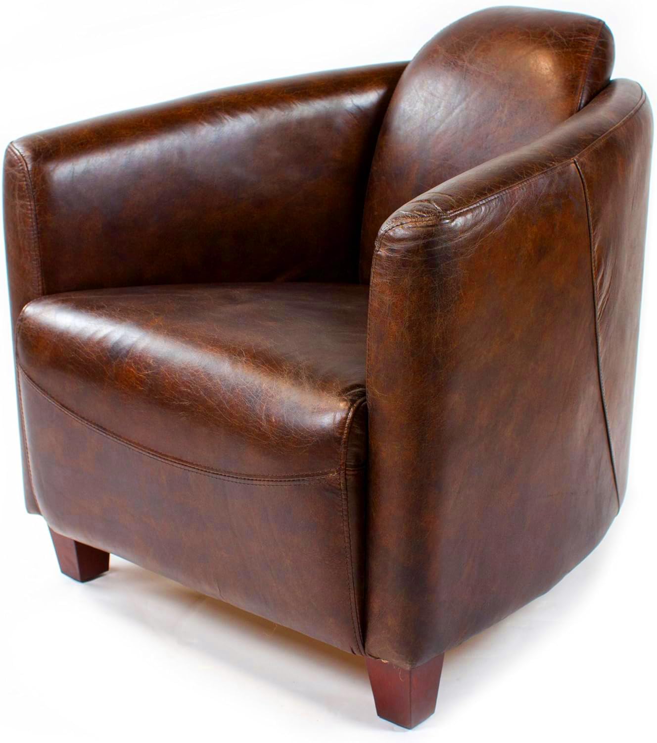 Quattro Meble Mallorca Sessel - Echtleder Sessel In Antique Tabac