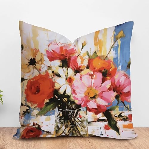 Vista 110 de ArogGeld Chinoiserie - Funda de cojín con estampado de leopardo y guepardo fucsia, con manchas de animales de vaca, color rosa oscuro, decoración