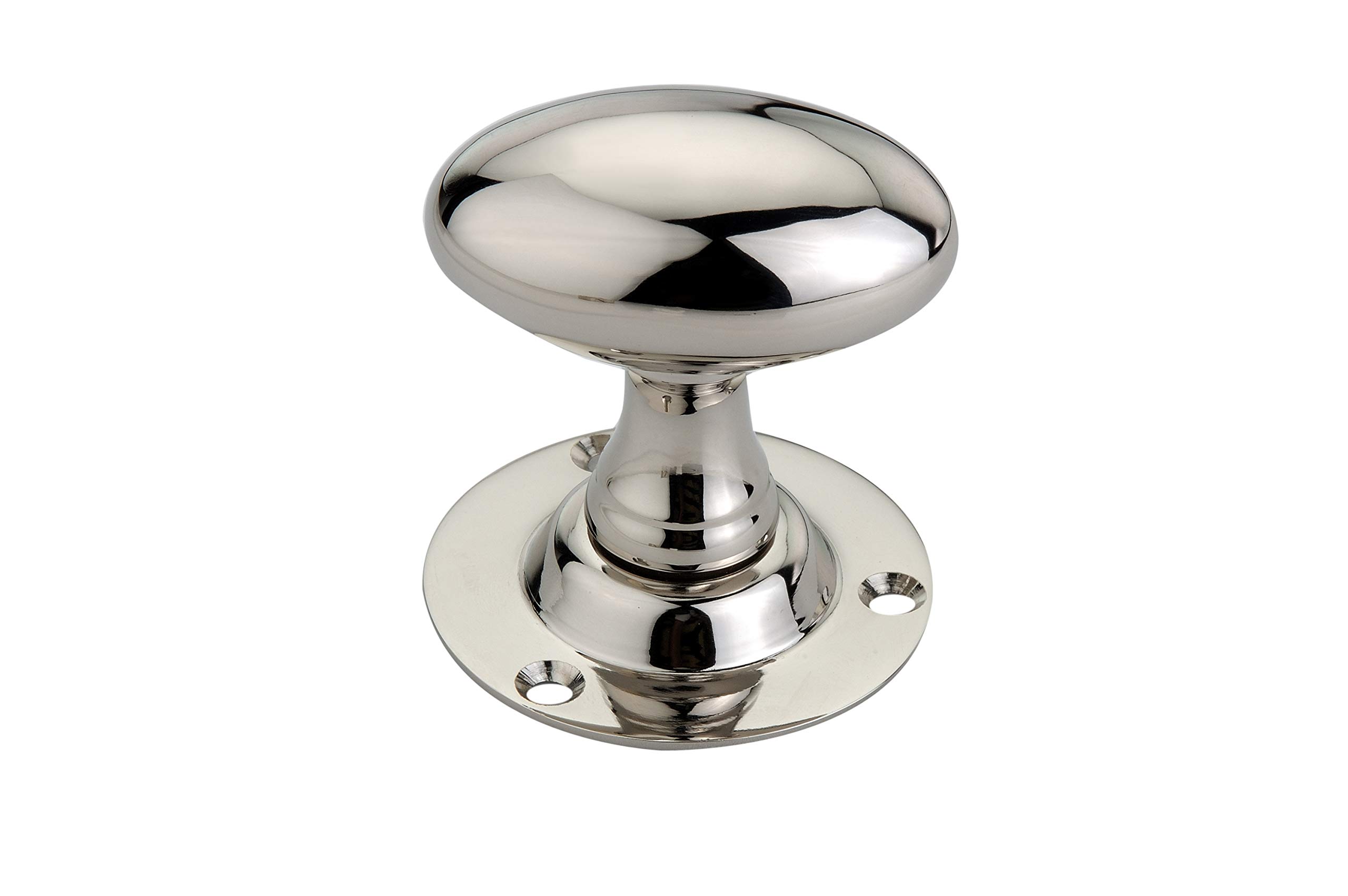 Infinity Decor Pair of Polished Nickel Oval Mortice Door Knob Latch Pull Handles Set 58mm - Image 3