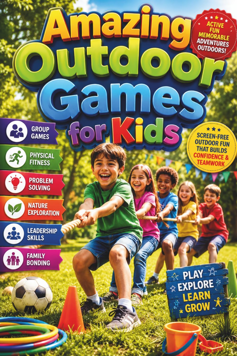 Amazing Outdoor Games for Kids: Exciting Outdoor Activities, Group Games, Backyard Challenges, Nature Exploration, Physical Fitness, Teamwork, ... Skills, Family Bonding, and Screen-Free Fun