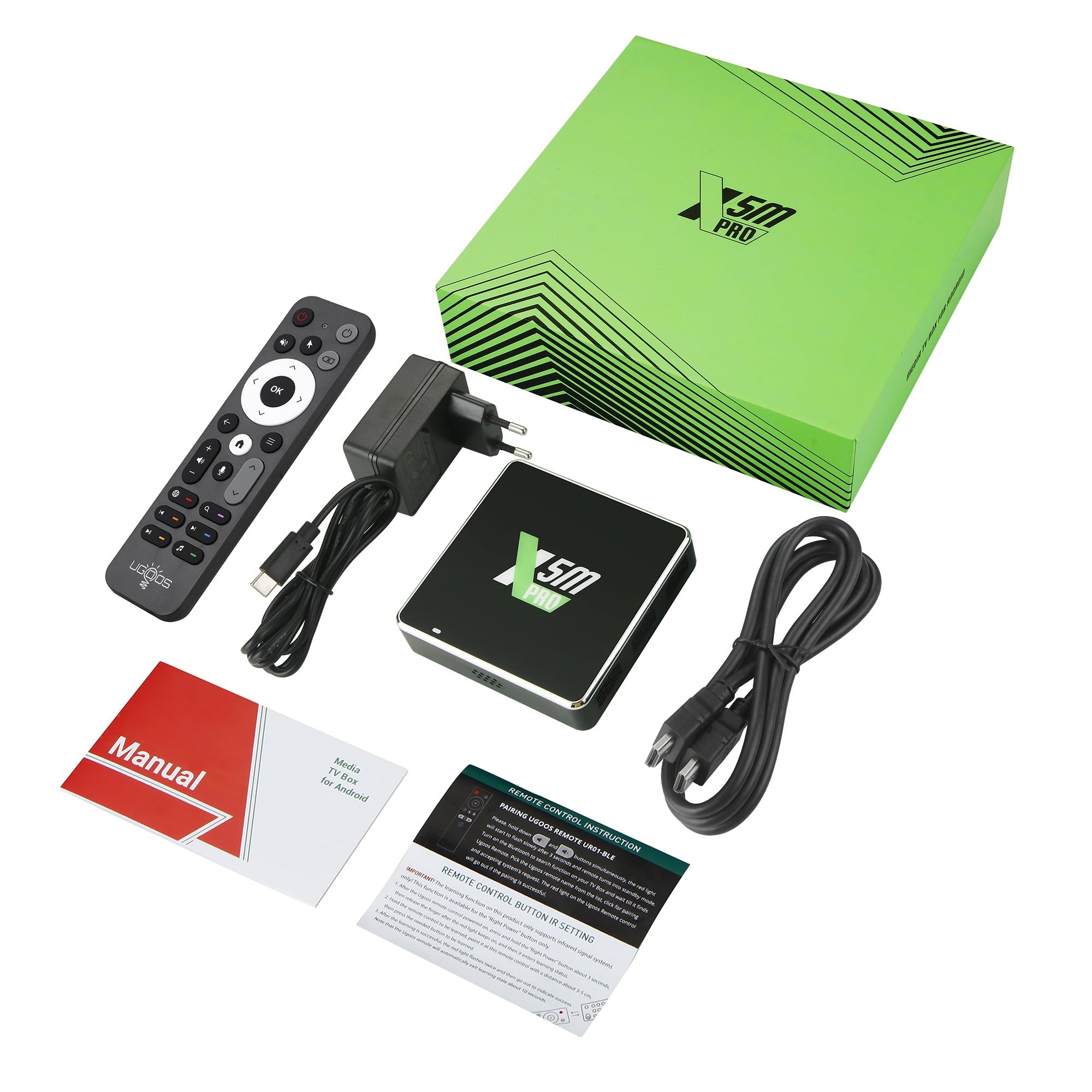 Ugoos X5m PRO TV Box Android 14.0 Amlogic S905x5m 4 GB di RAM 32 GB di ROM Dual WiFi 2.4G/5G Ethernet 1000M USB 2.0 BT5.4 Supporto HEVC H.265 AV1 VP9 4K HDR Box