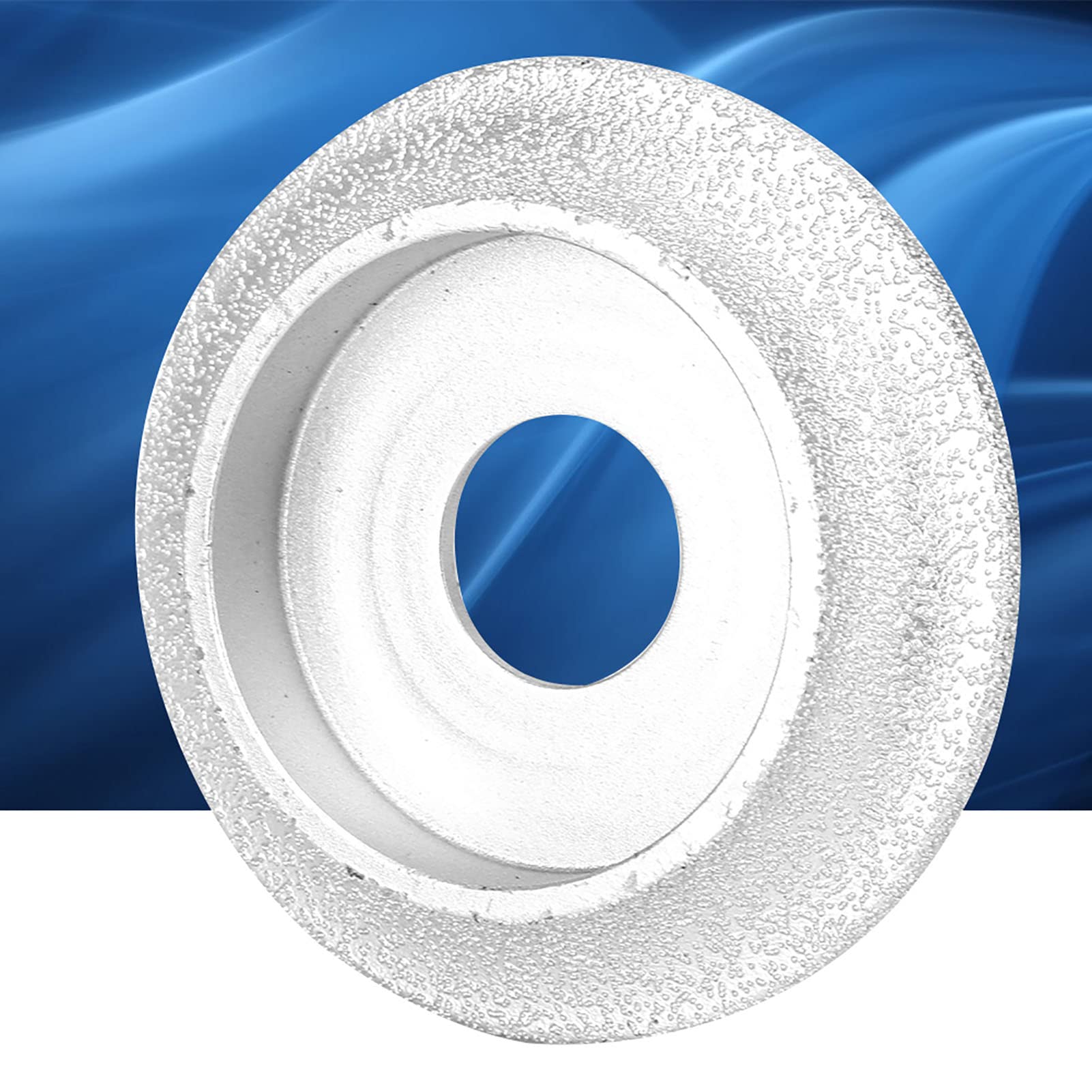 Disque de Meulage de 7,3 Cm, Meule Diamantée Brasée, Meule Abrasive Concave, Durable, Résistante à L'usure, Ventouse Ronde, Double Usage Sec et Humide, France pour Pierre, (Meule