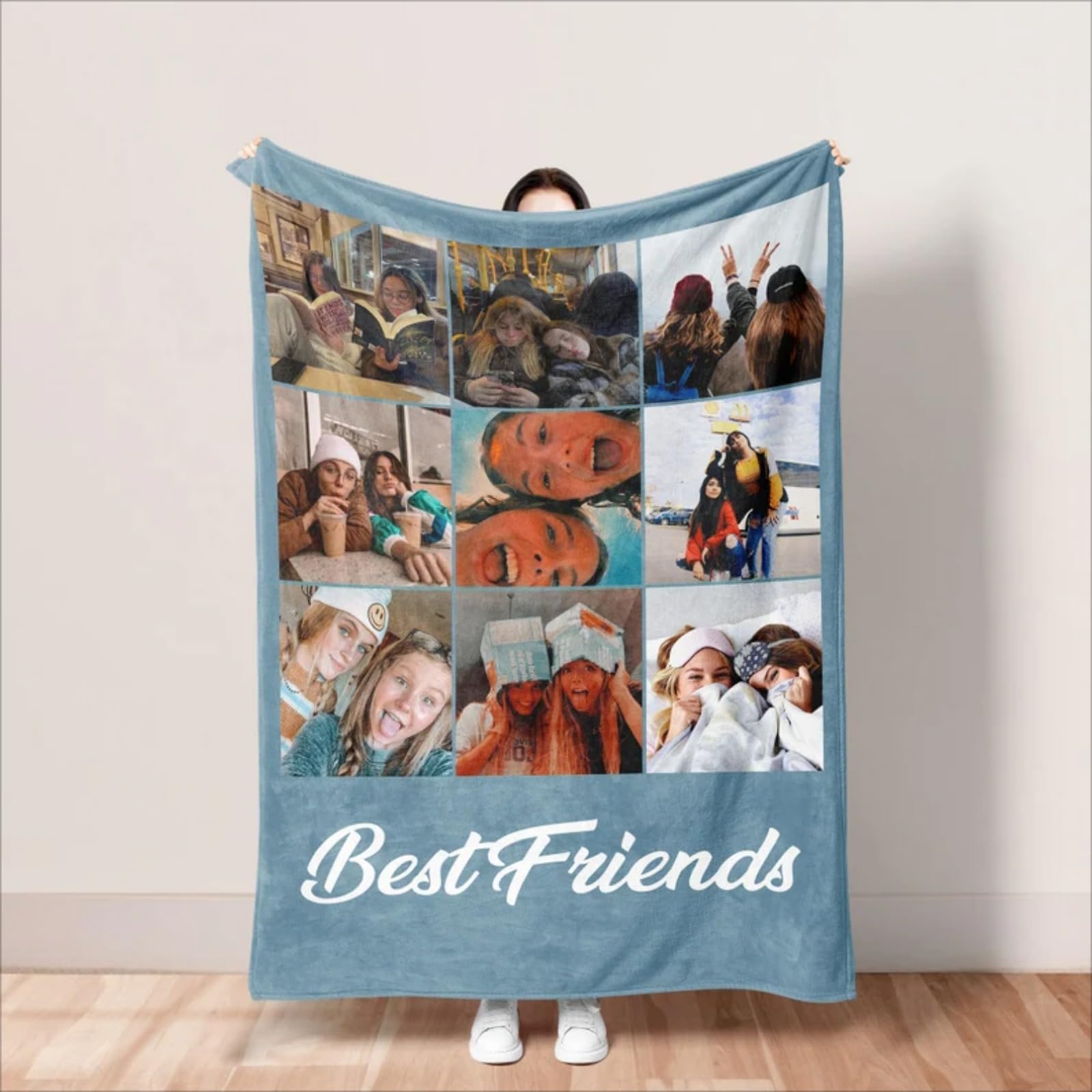 Couvertures de collage d'images REEG grand plaid personnalisé
