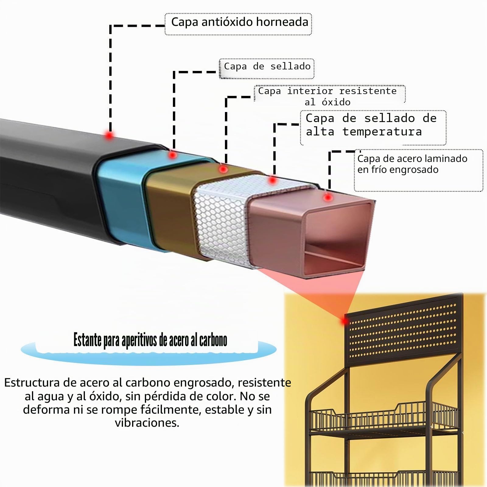 Espositore per merchandising in filo metallico con 15 ganci, alto 4 piedi su ruote, vetrina per snack, patatine e dolcetti, perfetto per negozi di alimentari e alimentari.