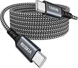 Cavo USB C USB C 100W, 2m Cavo USB Type-C Nylon Cavo Tipo C Compatible con iPhone 16 15 Plus Pro Max, iPad Air/Pro, Samsung S24 S23 S22, Redmi, Pixel 9 8 7 ECC.
