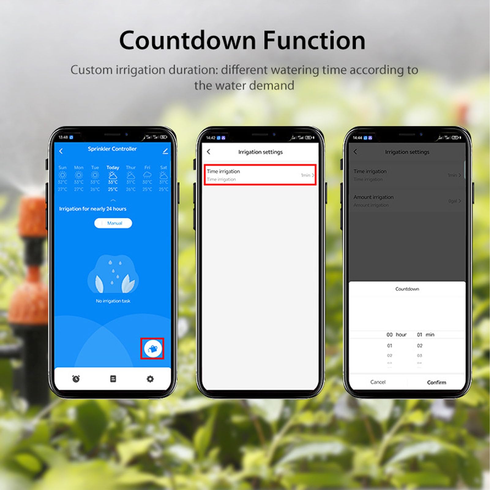 PolyGen timer per irrigazione da esterno con funzione di conto alla rovescia per tubi da giardino e piscine, un timer intelligente per la gestione efficiente dell'acqua con (TNP)