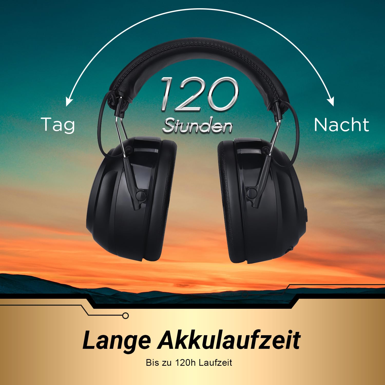 August EP120 Bluetooth 5.4 Gehörschutz Kopfhörer mit 120h Laufzeit-Sicherheit Ohrenschützer mit Mikrofon Geräuschreduzierung SNR 30dB Freisprech 3,5mm AUX für Rasenmähen Ingenieursarbeiten Baubranche