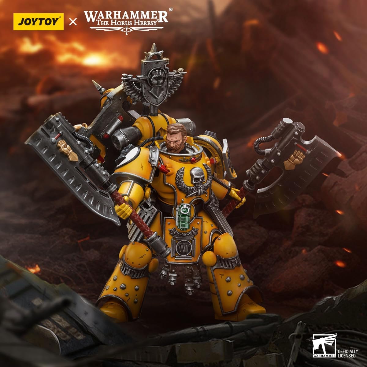 JOYTOY 1/18 Action Figures - Warhammer The Horus Heresy Imperial Fists Fafnir Rann - 5‘’,Classic Character,Collectible,Age 15 and Above