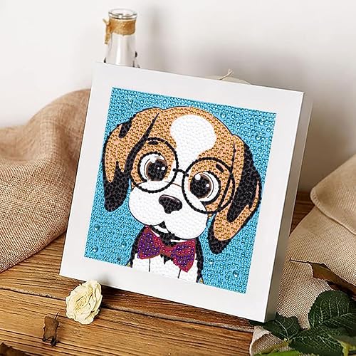 Miniatura 3 de CHWGLFGG Paquete de 6 kits de pintura de diamantes para principiantes, kit de arte de diamantes 5D para niños de 6-8-9-10-12 niñas y niños, lindos