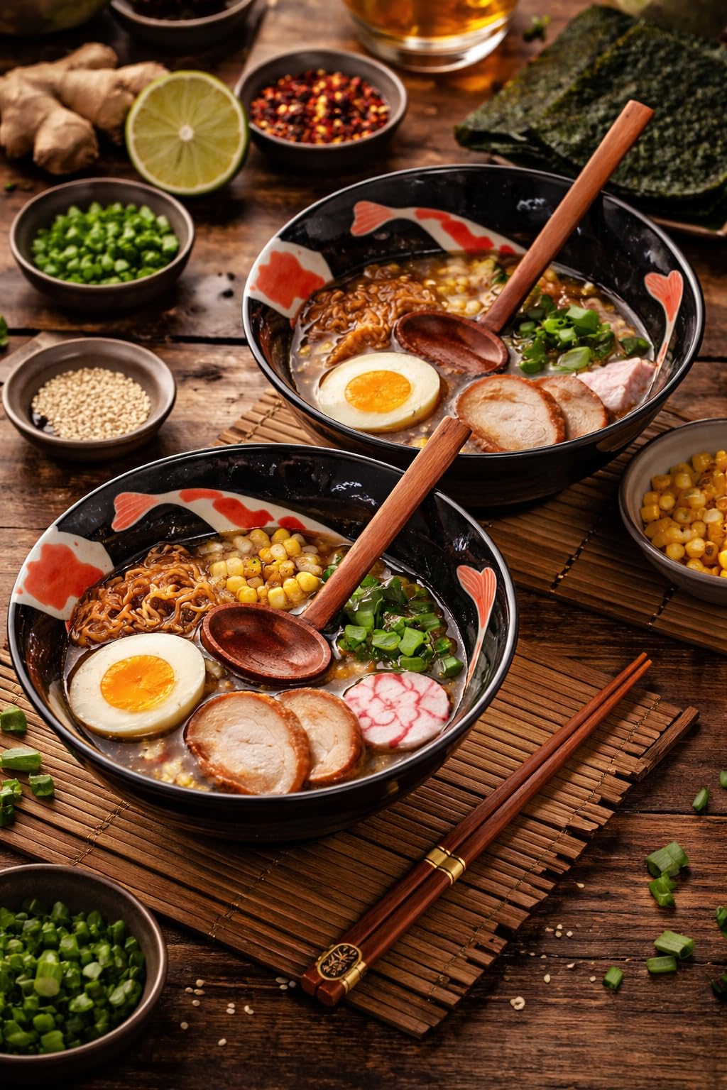 Koi-Bowls-ASIATICA Ramen Bowl Porzellan-Schalen, Versch. Größen, Hochwertige Asiatische Schüssel für Reis, Nudeln, Tapas, Udon, Müsli, Suppen, Made in Japan, Ramen-Geschenkset 6-teilig