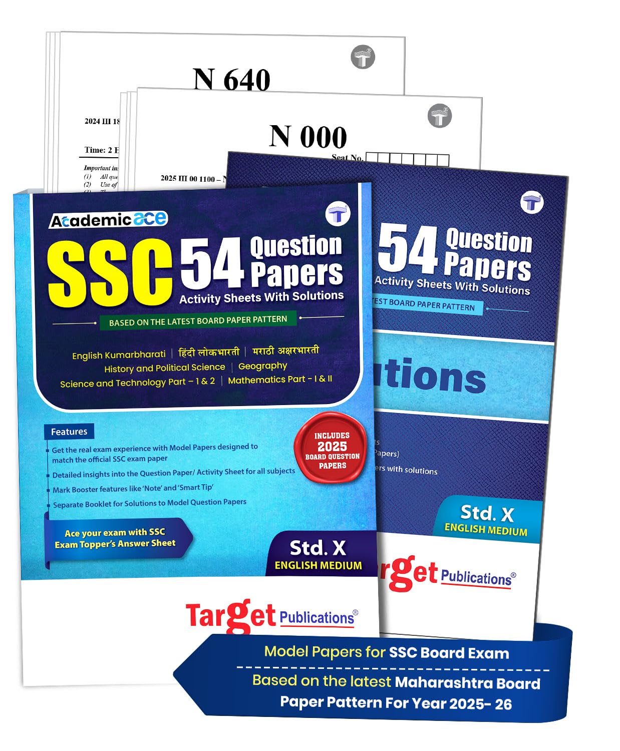 Std 10 54 Question Paper Set with Solutions for 2025-26 Exam | English Medium | Model Question Papers | SSC Maharashtra Board