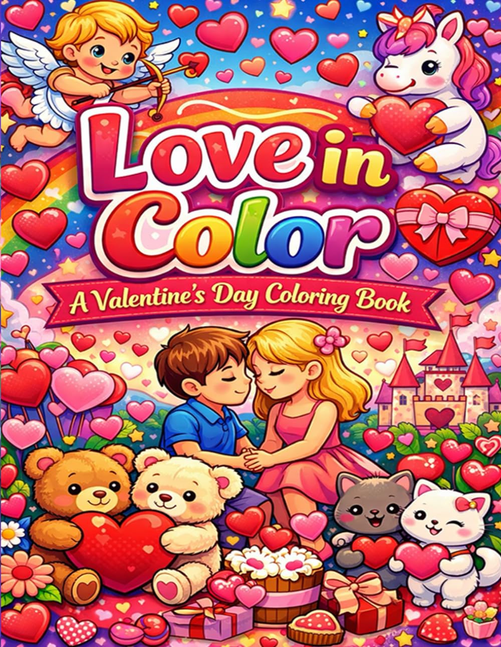 Love in Color: A Valentine’s Day Coloring Book: A Heartwarming Coloring Adventure Filled with Love, Joy & Creativity