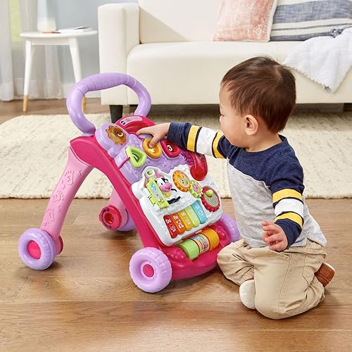 Miniatura 8 de VTech Caminante de aprendizaje sentado a pie (embalaje sin frustración), rosa Rosa,Azul,Lavanda,Naranja