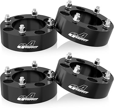 GAsupply 2" 4x137 ATV Wheel Spacers 10x1.25 Studs Fit for CAN-AM Commander Outlander Kawasaki Mule, 4 Lug 4x137mm 50mm Black Wheel Spacer, 110mm Hub Bore, 4PCS