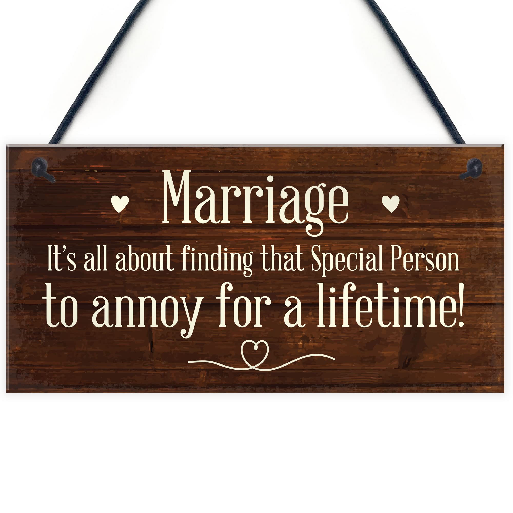 Red Ocean Marriage Sign Hanging Wall Decor Anniversary Wedding Anniversary For Him Her Husband Wife