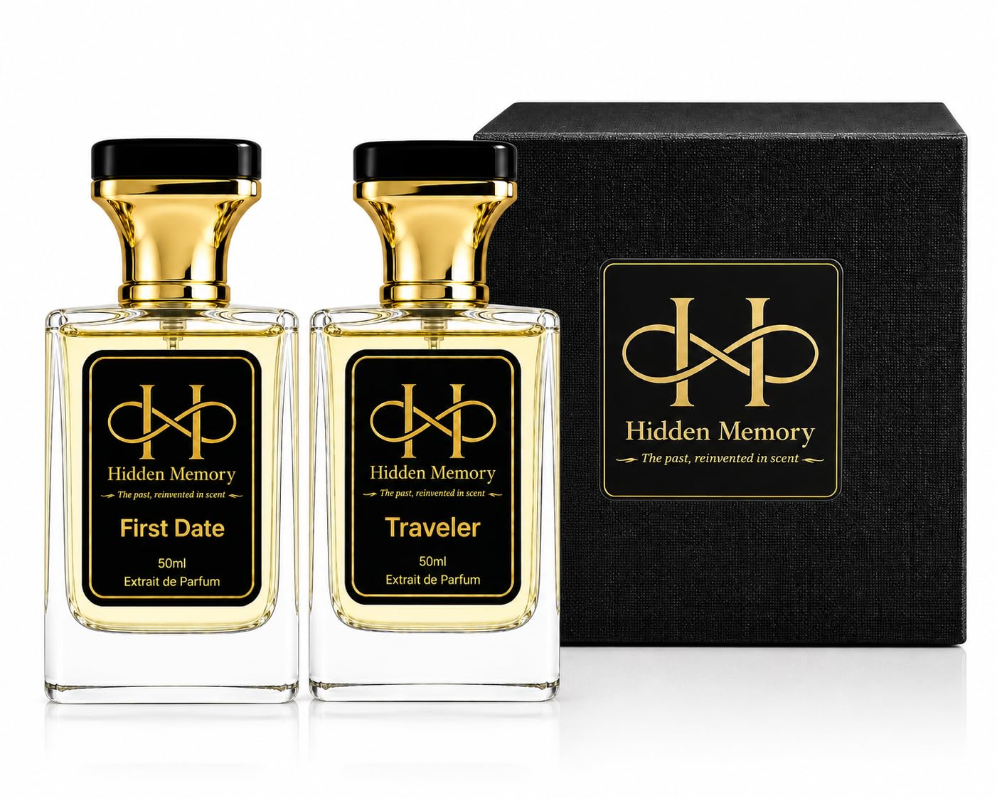 Hidden Memory Perfume Combo Set of 2 – First Date & Traveler | Long Lasting Luxury Fragrance | Extrait de Parfum 50ml Each | Premium Gift Pack for Men & Women-image-44