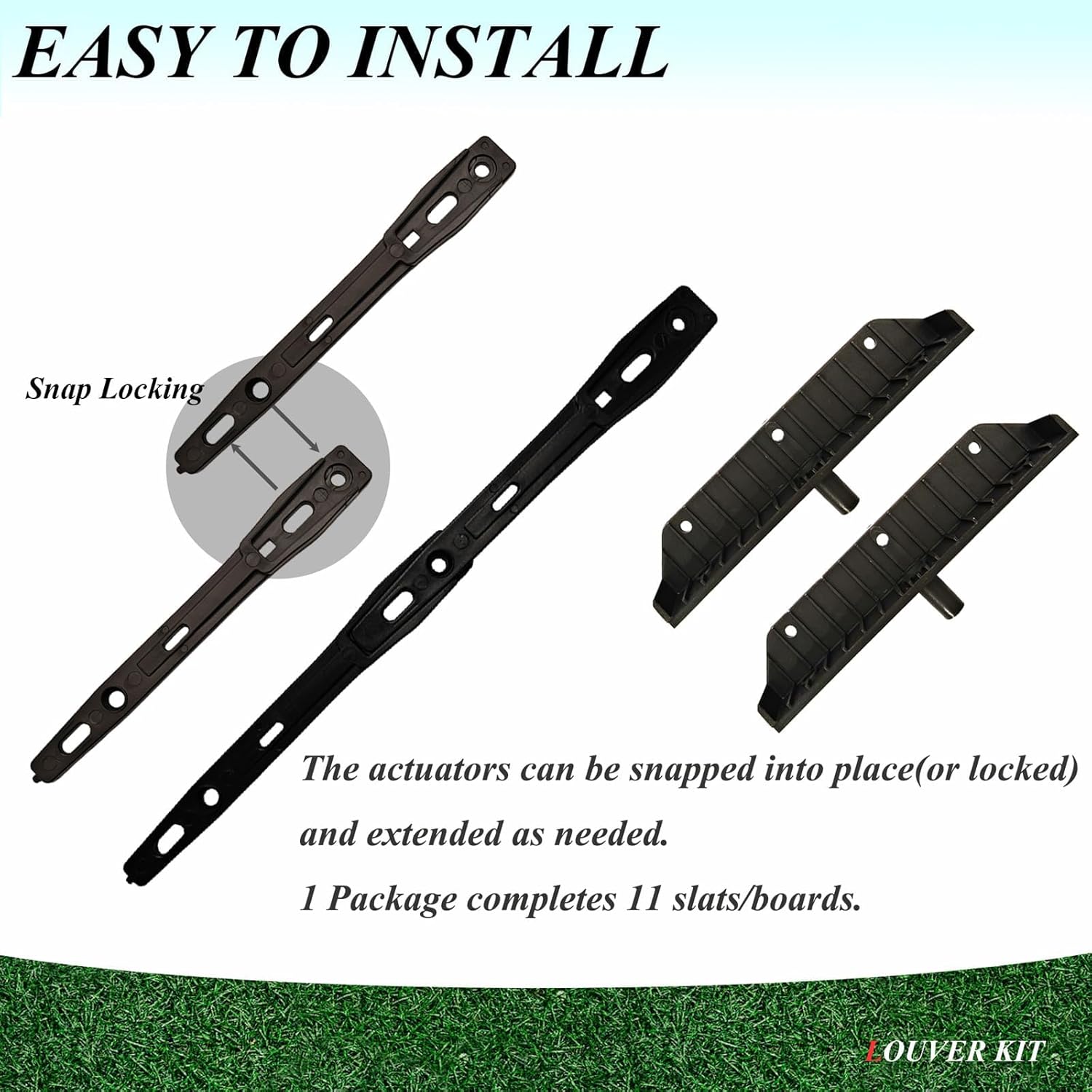 Louver Hardware System for Blinds and shutters, Sunblind System Brackets, Louver Hardware Kit for deckblind Shutter System (2)