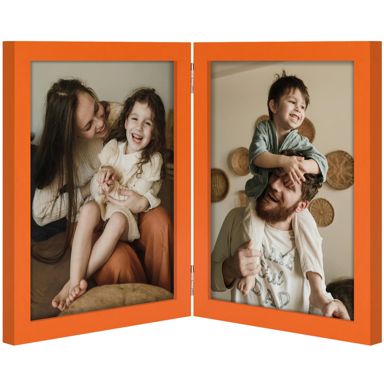 decorUhome Double 6x8 Picture Frame Vertical, Orange โ image 1