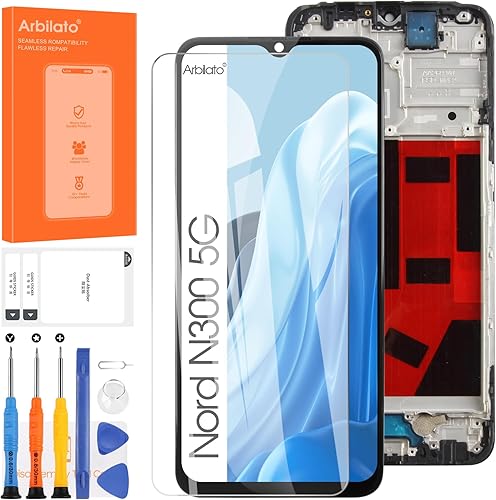 Pantalla para Oneplus Nord N300 5G Reemplazo de pantalla para 1+ Nord N300 5G Pantalla LCD CPH2389 Pantalla táctil Digitalizador Asamblea Piezas de