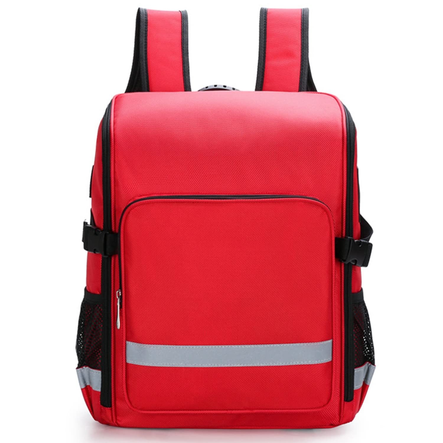 Tragbares Erste-Hilfe-Set Erste-Hilfe-Tasche Trauma-Rucksack leer, medizinisches Notfall-Überlebens-Set für EMS, Camping, Wandern, Gesundheit zu Hause, Exkursionen (Color : Red)
