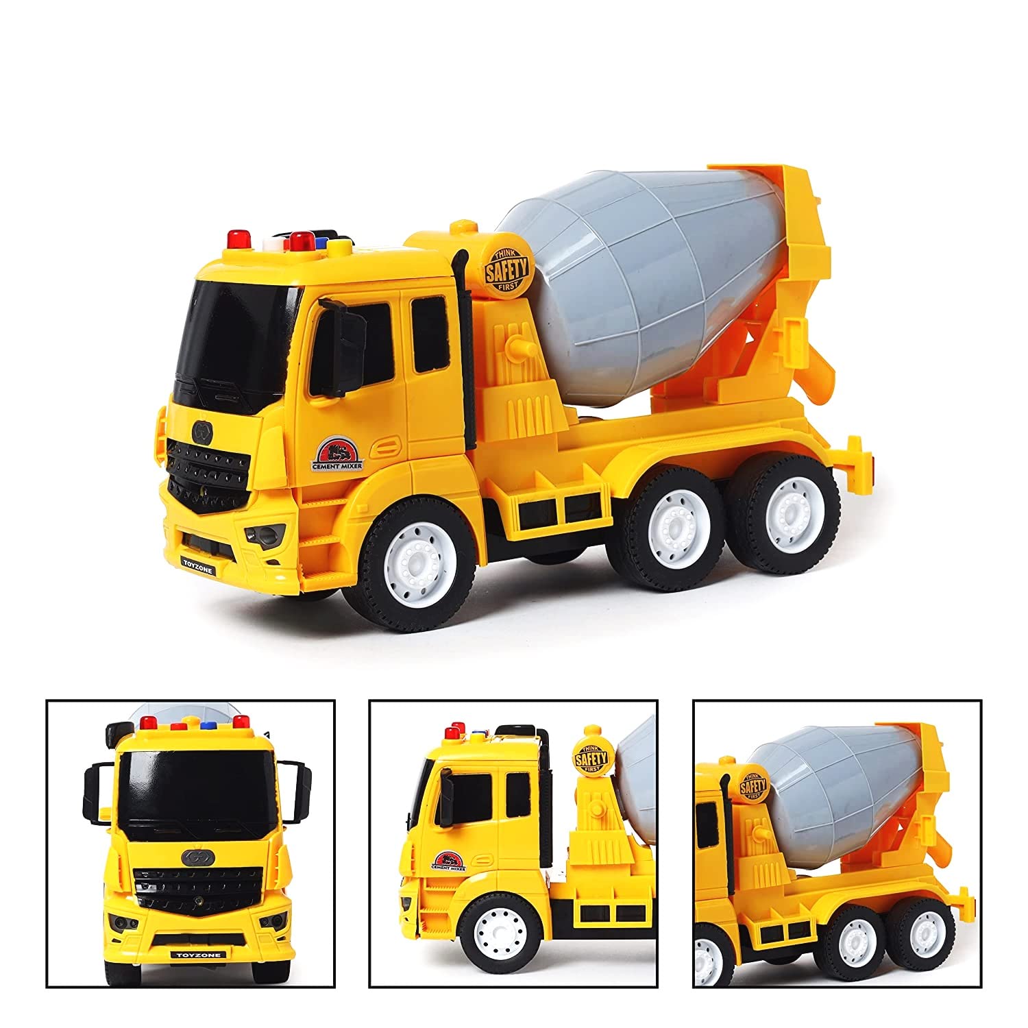 FRATELLI Big Size Exclusive Toys for Kids|Boys|Girls (Cement Mixer Toy for Kids, Pull and Push,Friction Power Toy Trucks for 3+ Years Old Boys and Girls, Light & Sound Truck) 1