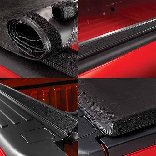 Miniatura 4 de Auto Dynasty Kit de cubierta de vinilo suave enrollable ajustable para camioneta compatible con Toyota Tacoma 5 pies Fleetside cama corta 05-15,