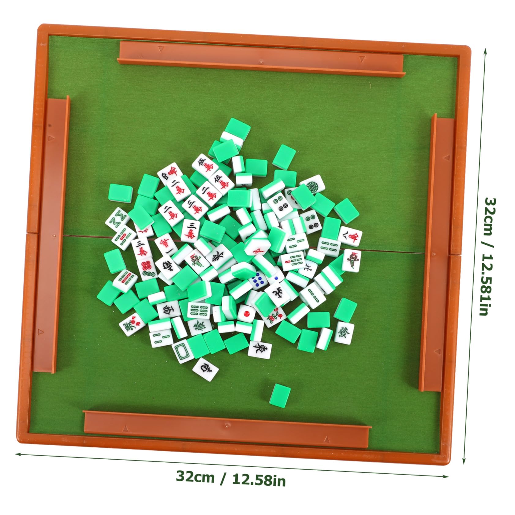 Mini Mahjong Set Tragbar mit Feiner Verarbeitung Klare Muster Leicht zu Reinigen Inklusive Aufbewahrungsbox Lustiges Chinesisches Reisespiel für Familie und Zufällige Farbe