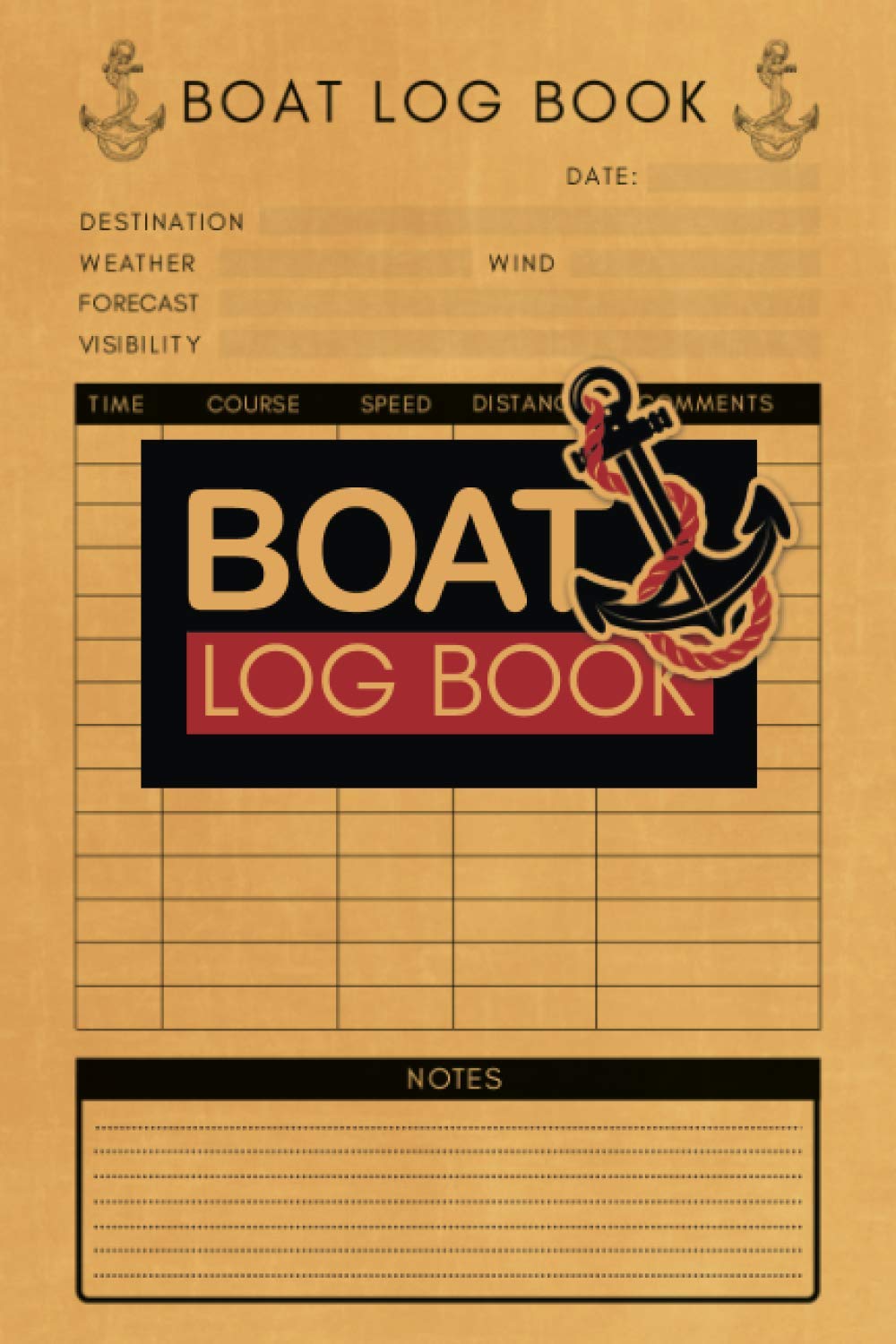 Boat Log Book: Ships Log Book, Journal For Record Boat Trip/ Maintenance Information, Notebook For Cruisers, Sailors, Captains Log Book