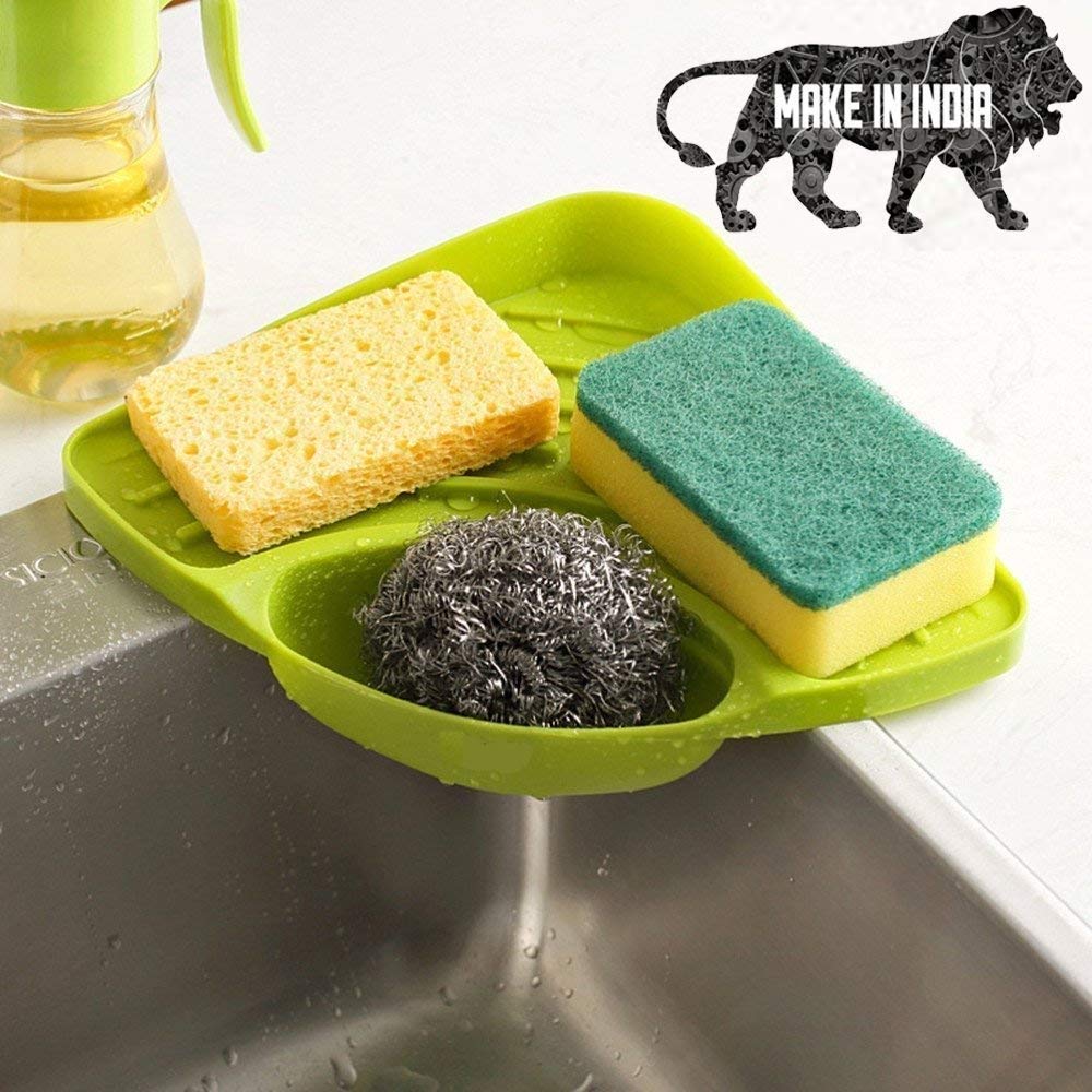 ebbstone Kitchen Sink Corner Wash Basin Sponge Soap Scrub ABS Brush Storage Holder Rack with Suction Cup - Multipurpose Corner Sink Wash Basin Storage Organizer Rack(Multi Color) (B08LGS2TZ2) Amazon Price History, Amazon Price Tracker