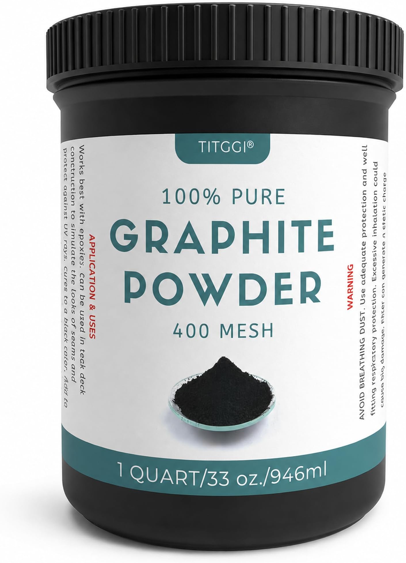 Graphite Powder, Dry Graphite Lubricant for Locks, Bearings, 1 Quart