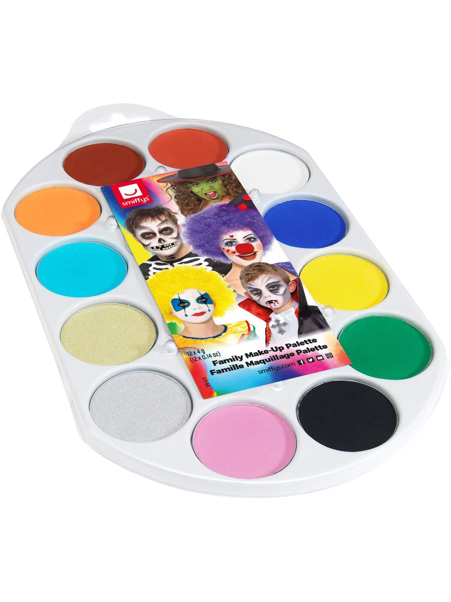 Smiffys Make-Up FX 12 Colour Palette Aqua