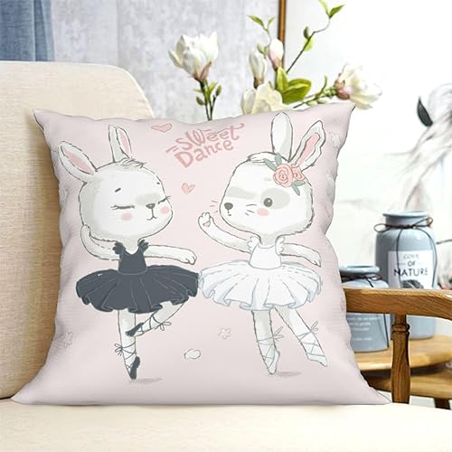 Miniatura 4 de Aimeryup Throw Pillow Covers 20x20 Inch Cute Bunny Dancing Decorative Pillow Covers Cushion Covers cojines decorativos para sala Pillow Cases Cute