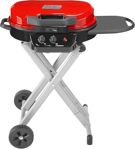 Coleman RoadTrip 225 Portable Propane Grill, 2-Burner Gas Grill with Matchless Ignition & Adjustable Temperature Control, 11,000 BTUs of Power for...