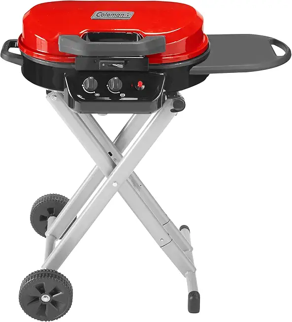 Coleman RoadTrip 225 Portable Stand-Up Propane Grill, Push-Button Starter, Folding Legs, 11,000 BTUs