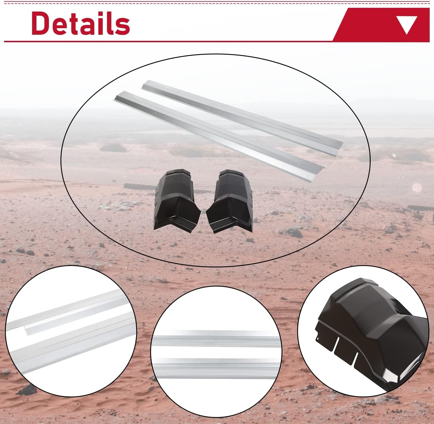 Outer Rocker Panels & Cab Corner Set Slip-on Compatible with 2009-2010 Dodge Ram 1500 Quad Cab/2011-2018 Ram Truck Extended Cab 1500 2500 3500 4Pcs Set Deliver with 2 Separate Packages