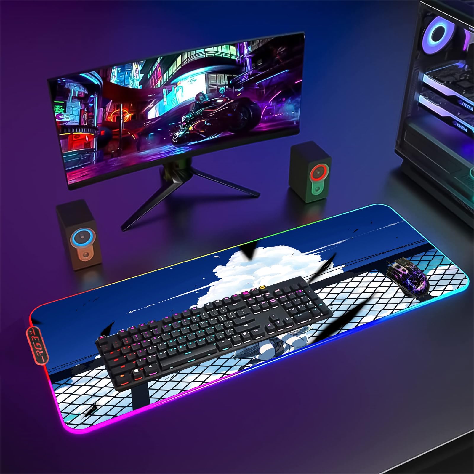 Amazon.co.jp: マウスパッド ゲーミング RGB かわいい女の子