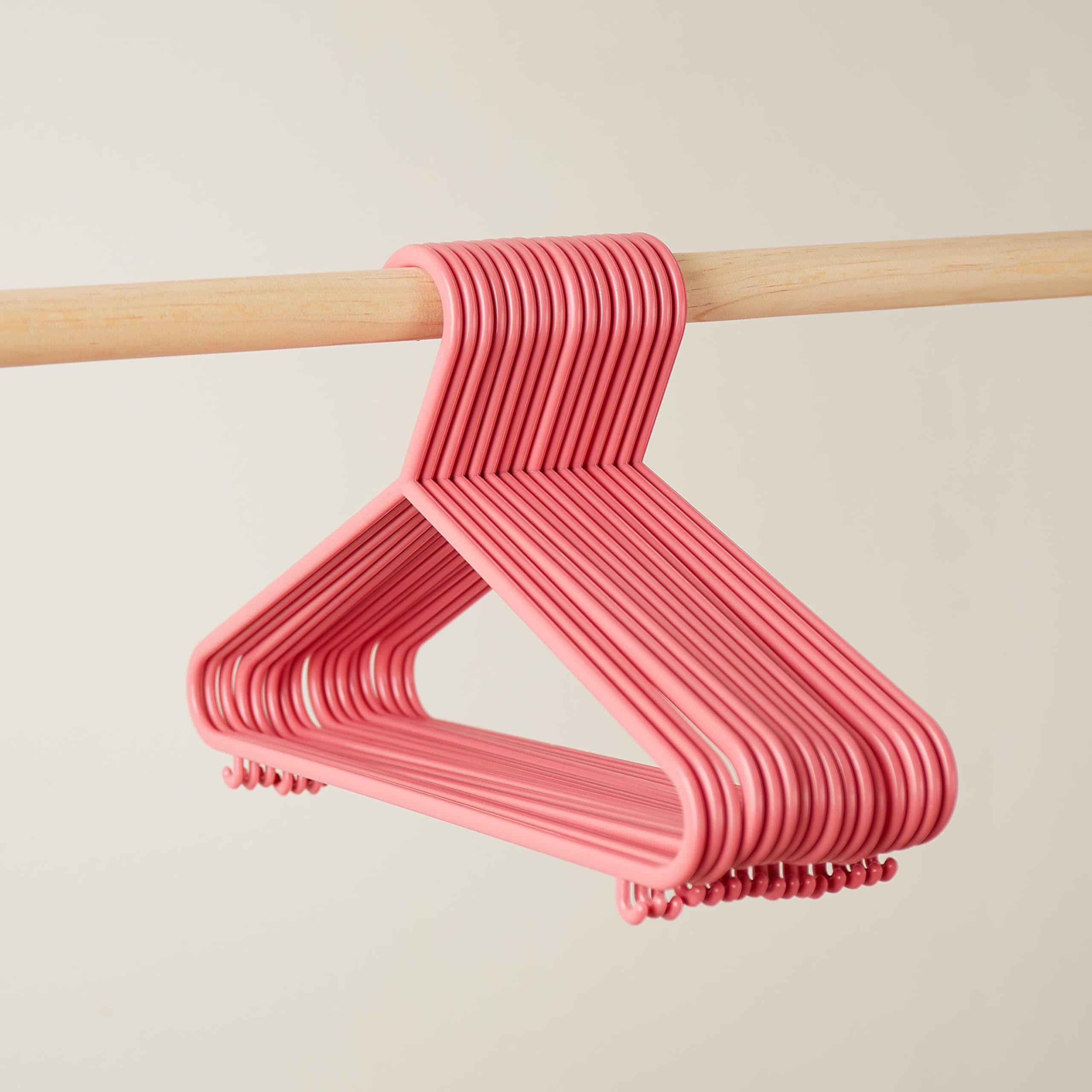 Bieco Appendiabiti Bambini 16 Pezzi Rosa | Lunghezza Circa 30 Cm | Stampelle Bambini