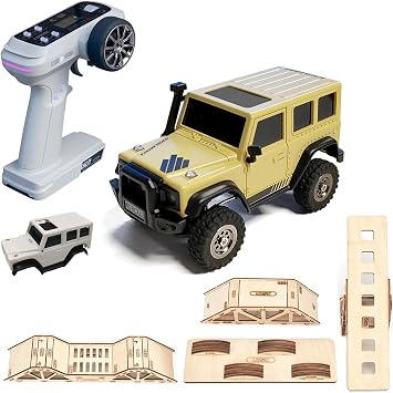 LDARC 143 Scale Mini RC Crawler RTR RC Rock Truck 4x4 with Climbing Kit 4 PCSDesert Yellow