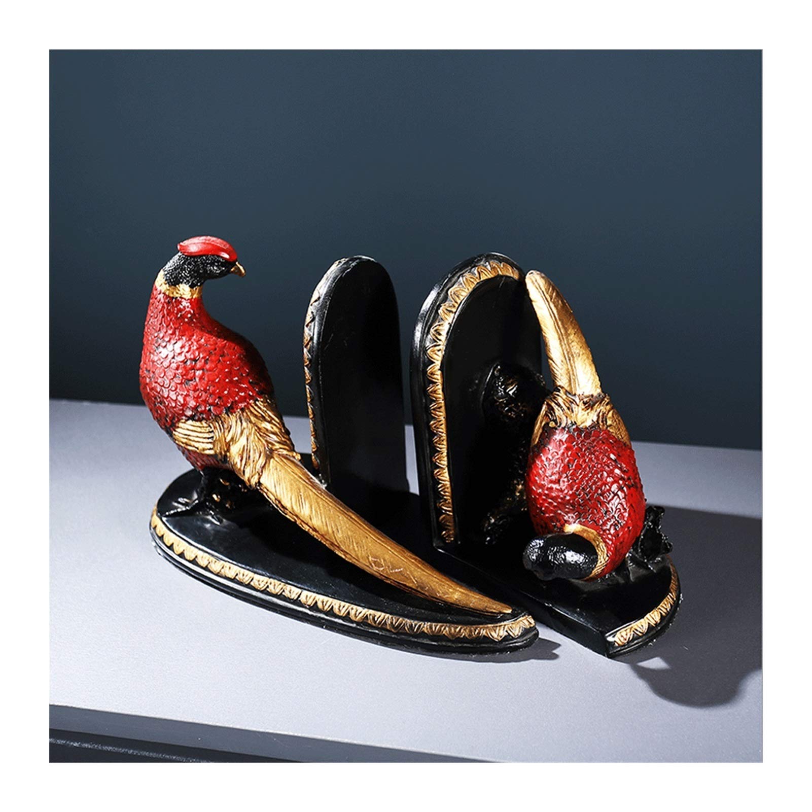 Book Ends for Shelves Art Desktop Bookends,Decorative 1 Pair Heavy Bookends Nonskid Bookends for Office Home Bookend Supports (Color : Style A) (Style C)