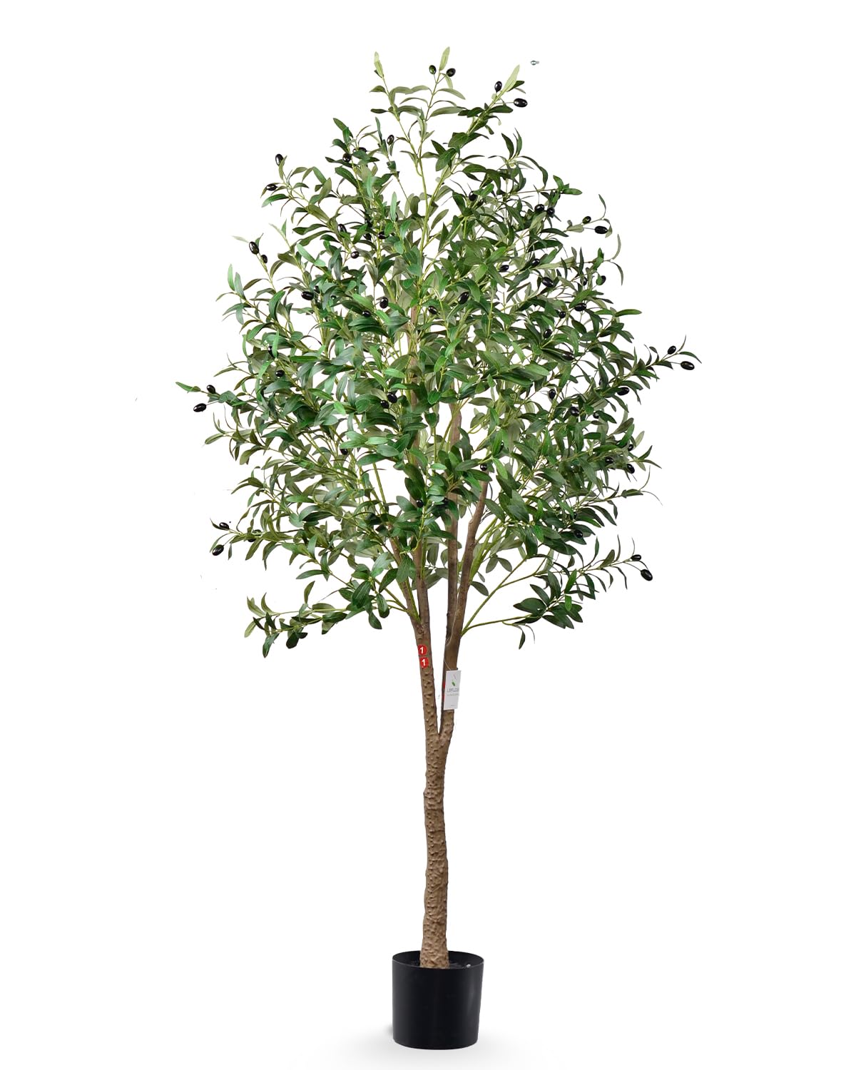 Artificial Dense Olive Tree, 6ft Tall Faux Olive Tree Indoor, 72'' Large Fake Plant with Pot, Tropical Silk Green Plant Nice for Home and Office Decor and Housewarming Gift