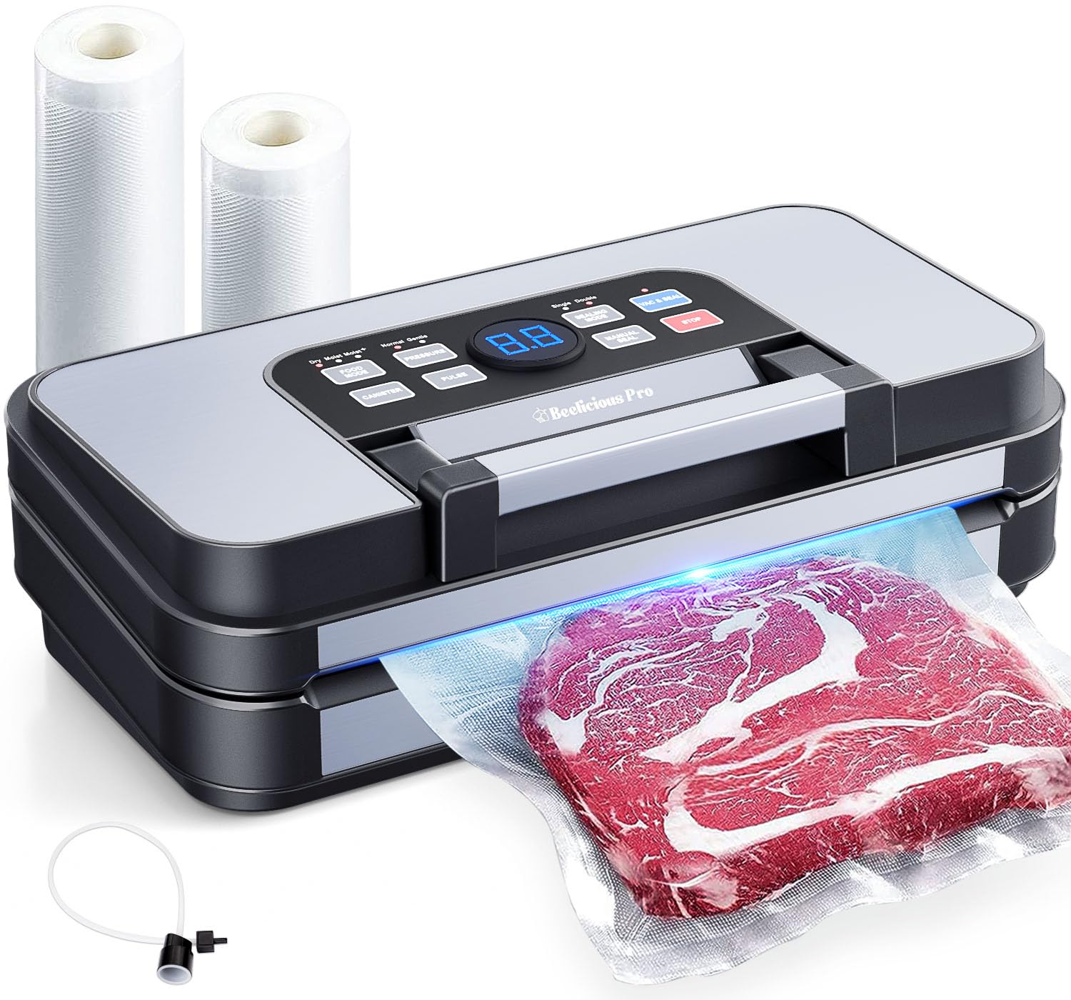 Precision Pro 95kPa Vacuum Cleaner Powerful Sealant with 10 in 1 Functions, Easy Lock Handle, Double Thermal Seal and Dual Pump