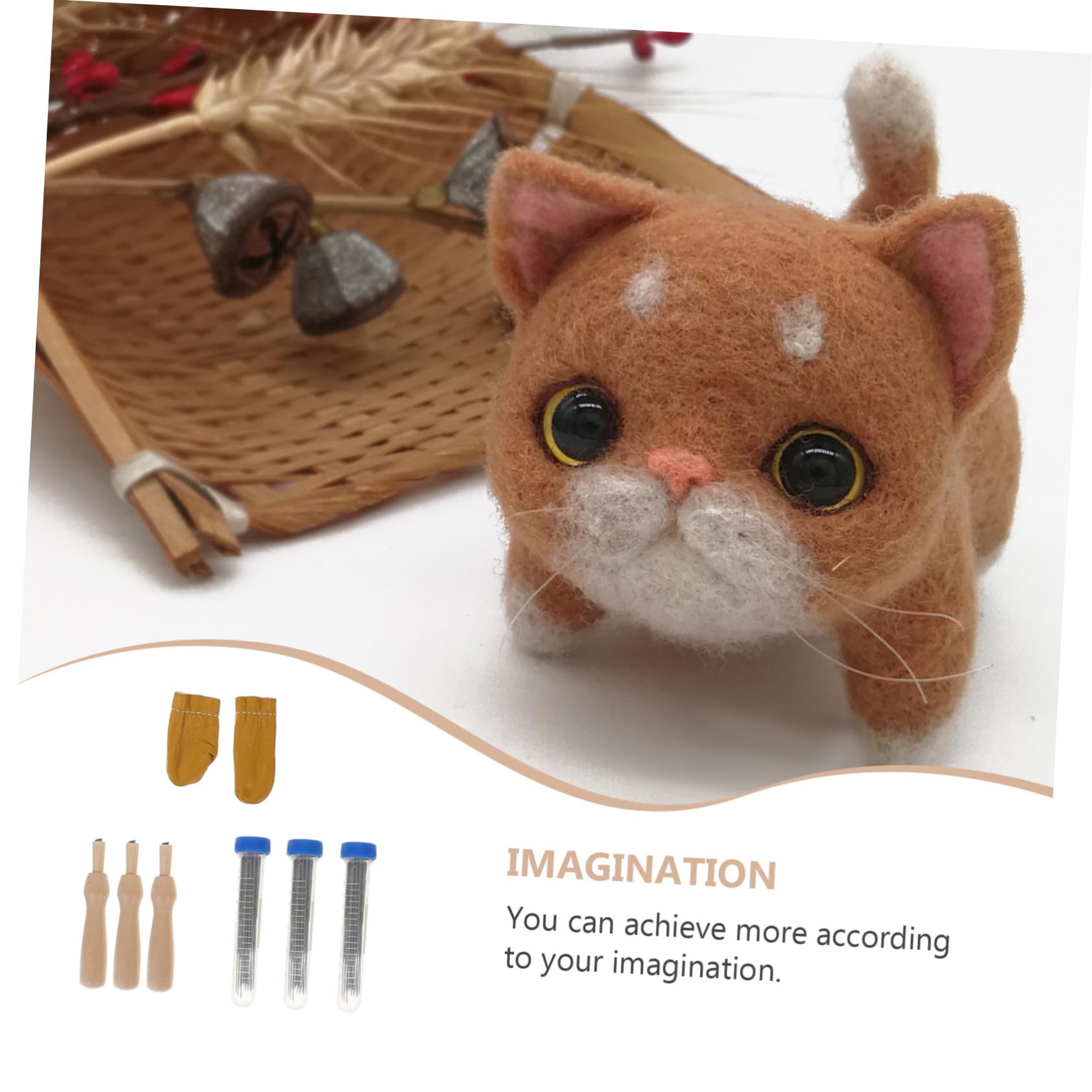 NUOBESTY 3sets Aghi Per Infeltrimento Lana Con Design Ergonomico Per Progetti Fai Da Te Utensile Pratico e Sicuro Per Principianti e Artigiani