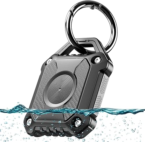 DEERLET Llavero impermeable para Apple Airtag funda completa de tornillo compatible con Apple Air Tag Tracker 2 unidades negro