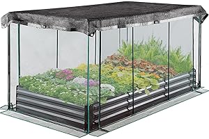 Quictent Multi-Purpose Galvanized Steel Raised Bed with Crop Protection Tent & Shade Cloth