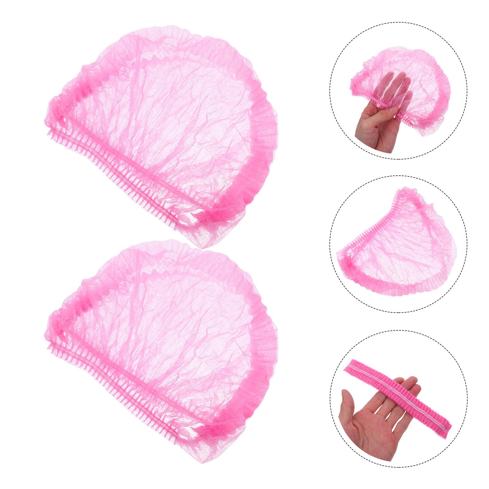 Zerodeko 200pezzi Cuffia Bouffant Usa e Getta Non Tessuta Retina Copri Elastica Cappello Antipolvere Per Officina Laboratorio Salone Catering