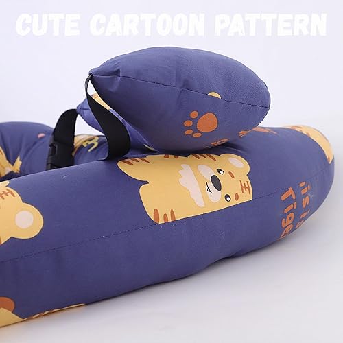 Miniatura 3 de Almohada de coche en forma de H para dormir, almohada portátil de viaje para niños para asientos de automóvil de larga distancia, almohadas para