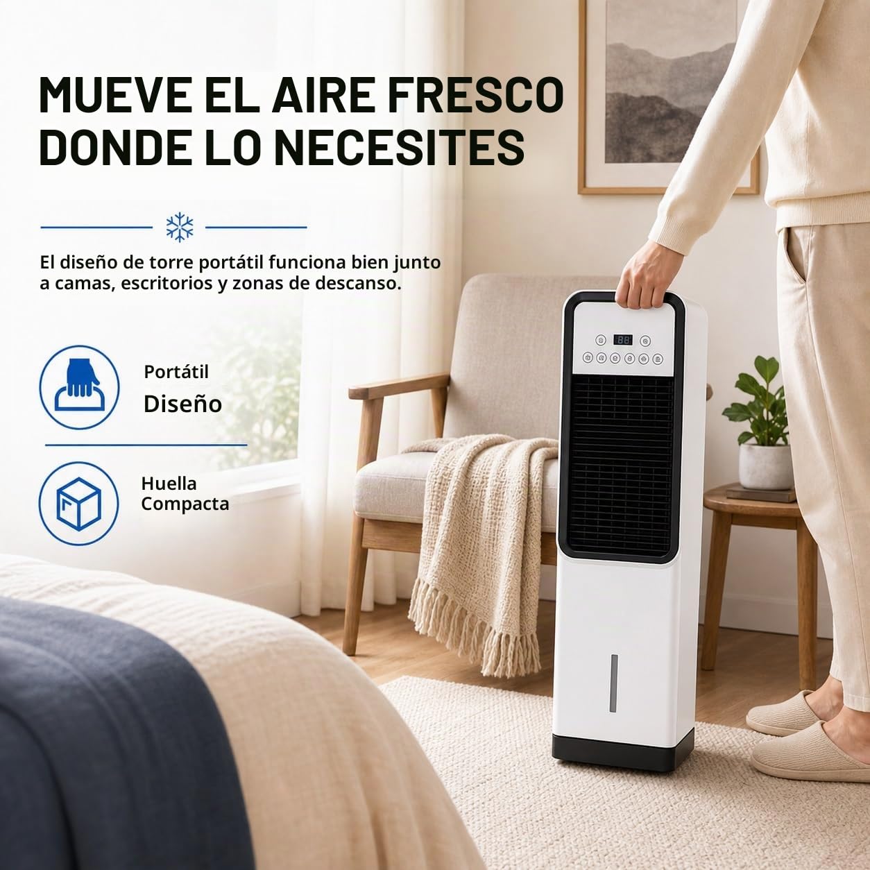 Aire acondicionado portátil de 12000 BTU con bomba de calor, control remoto, refrigerante R290 ecológico, funcionamiento silencioso para habitaciones de hasta 400 pies cuadrados