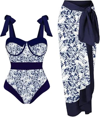 Ahria Conjunto de Traje de Baño de Una Pieza Floral