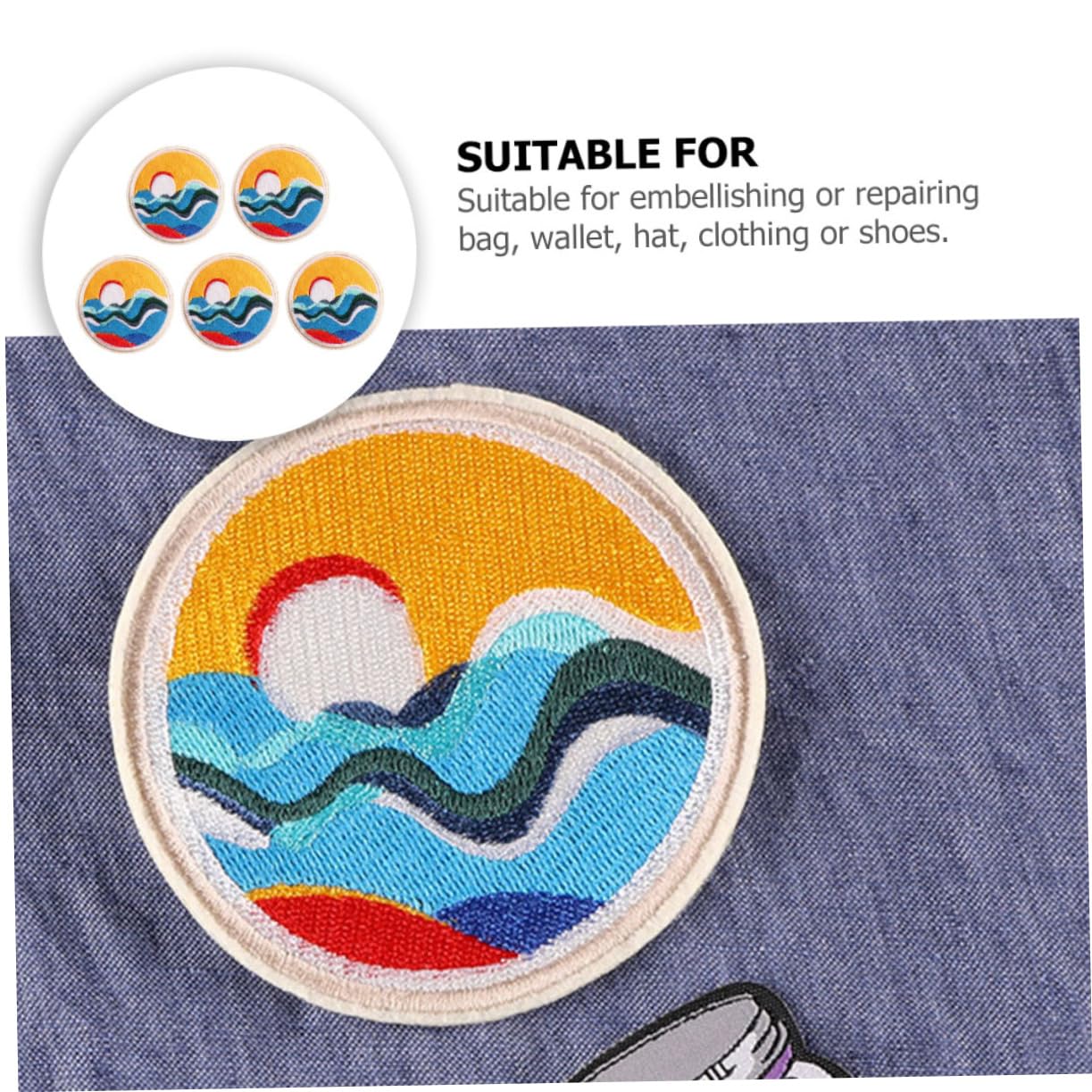 OSALADI 5 Sätze Stickereipatches Zum Aufbügeln Diy Kleidungspatches Für Jeans Taschen Rucksäcke Applikationen Für Reparatur Und Dekoration Vielseitig Einsetzbar 5 Stücke * 5