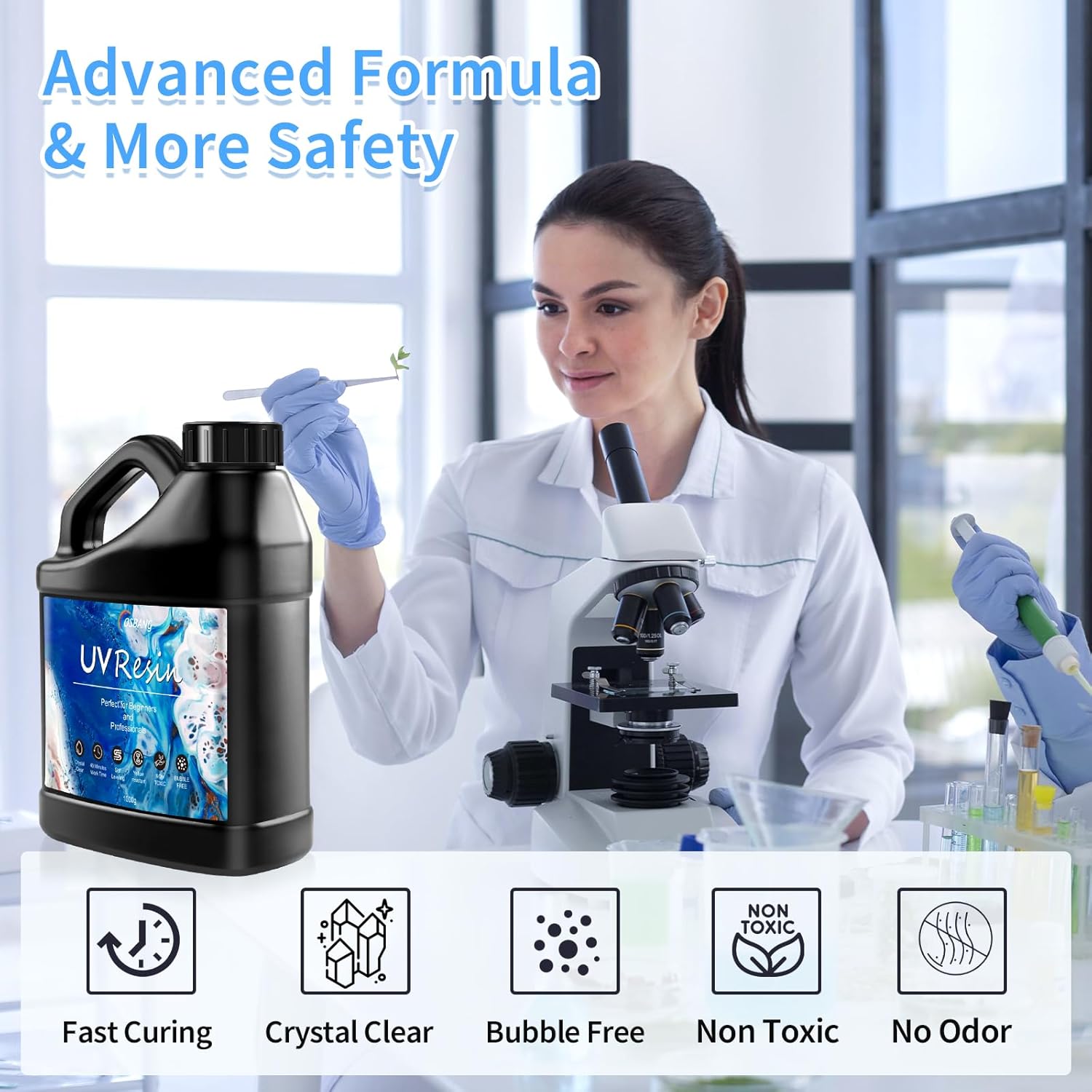 1000g UV Resin, Crystal Clear for Beginners and Professionals, UV Resin Hard Type Kit for Jewelry Making, Earrings, DIY Craft - Image 5